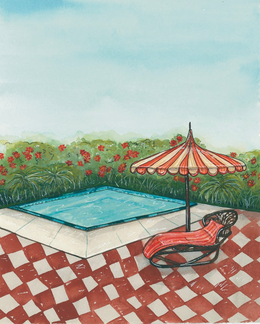 Parasol Party: Pool Fine Art Print