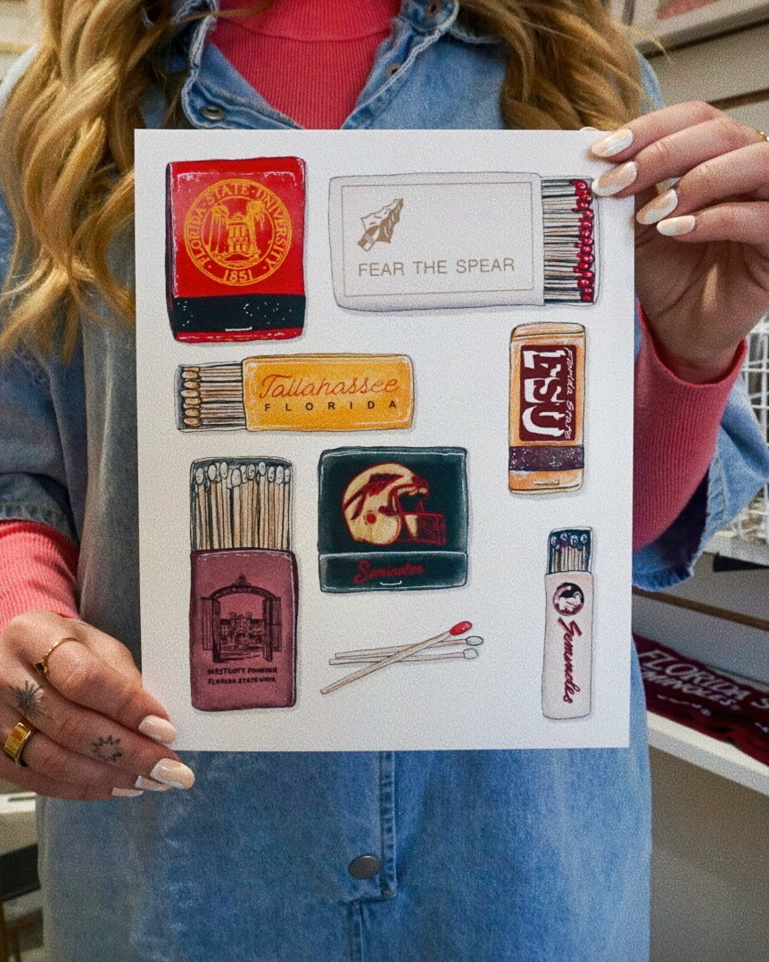 FSU Nostalgic Matchbook Collection Art Print