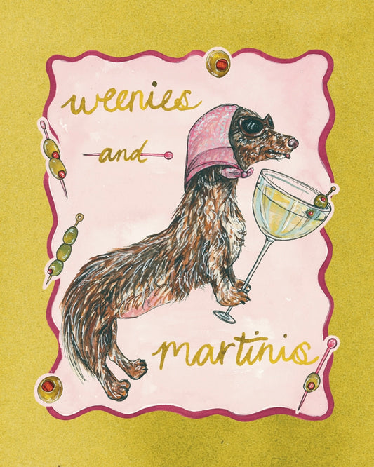 Dachshund Collection: Weenies and Martinis Fine Art Print