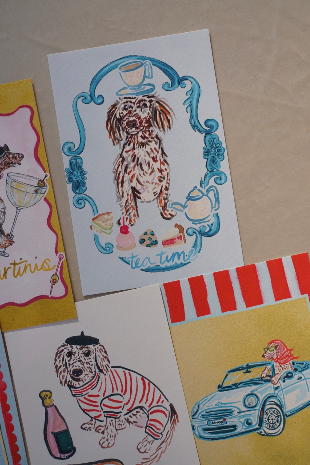 Dachshund Collection: Tea Time Fine Art Print