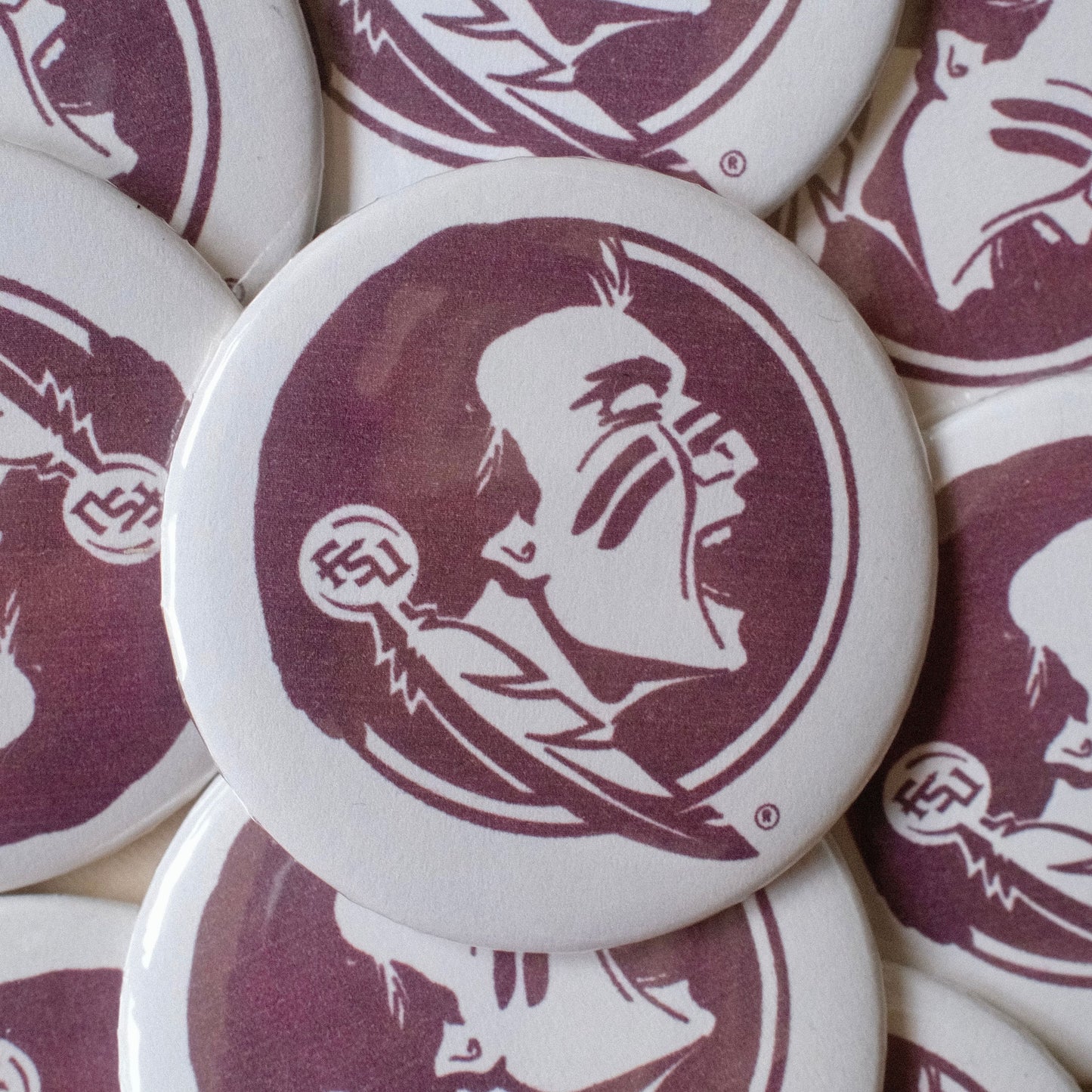 Florida State Seminoles Garnet Logo Button