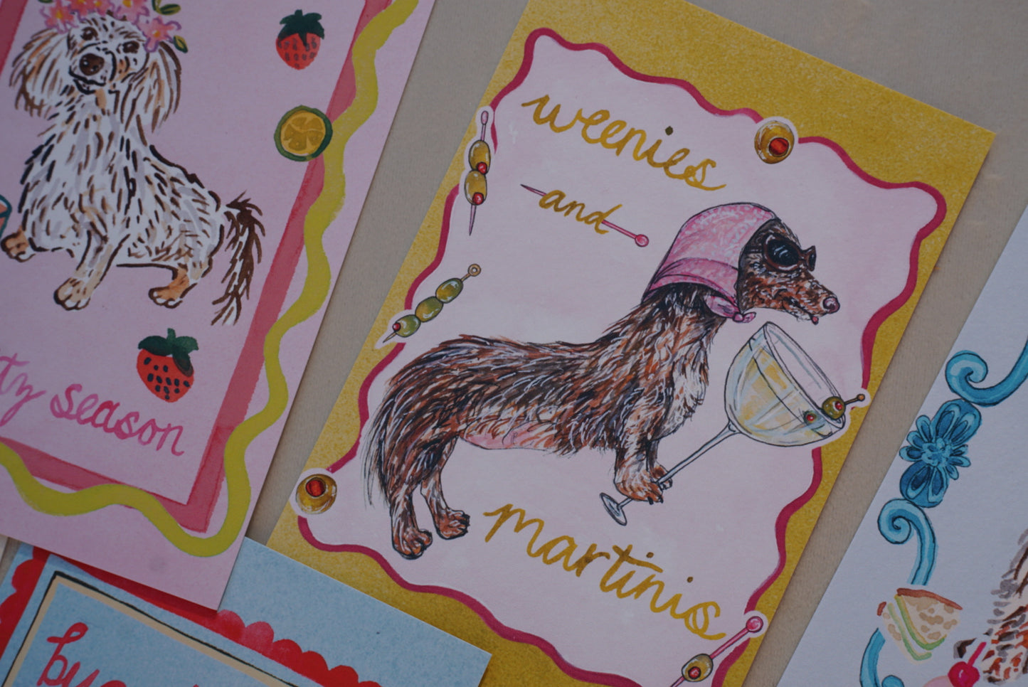 Dachshund Collection: Weenies and Martinis Fine Art Print