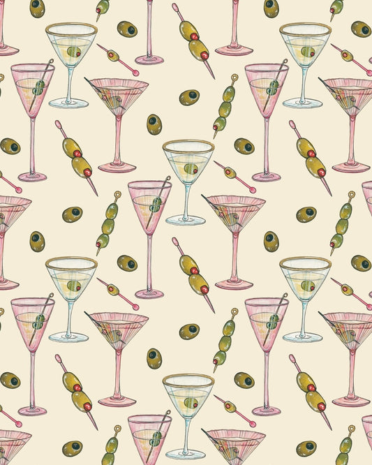 Pink Martini Pattern Art Print