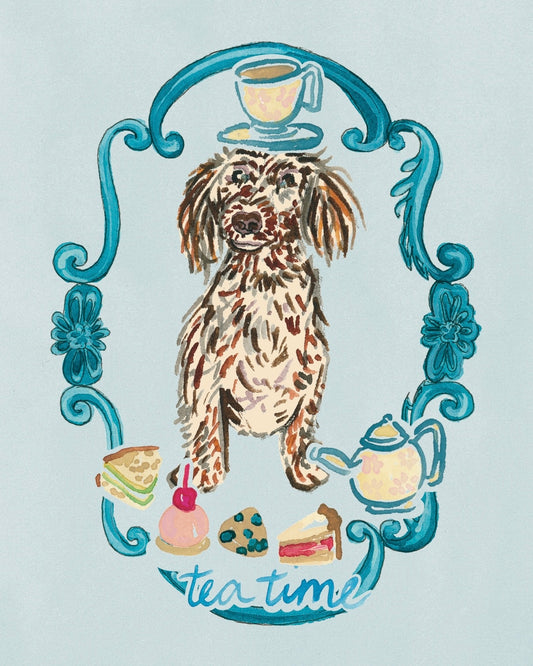 Dachshund Collection: Tea Time Fine Art Print