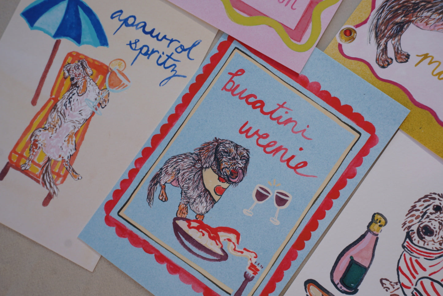 Dachshund Collection: Bucatini Weenie Fine Art Print