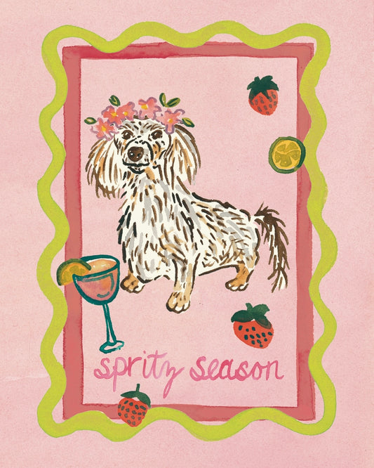 Dachshund Collection: Spritz Season Fine Art Print