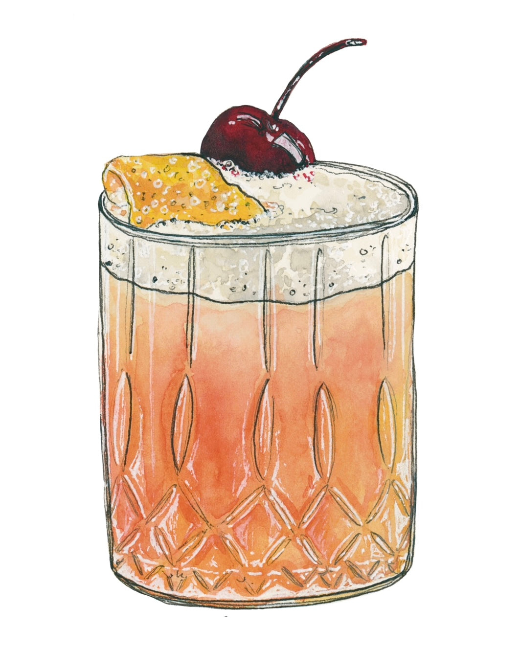 Bourbon Sour Art Print