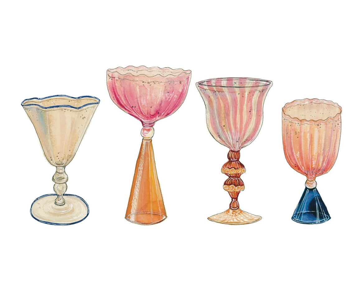 Luxury Champagne Watercolor Print