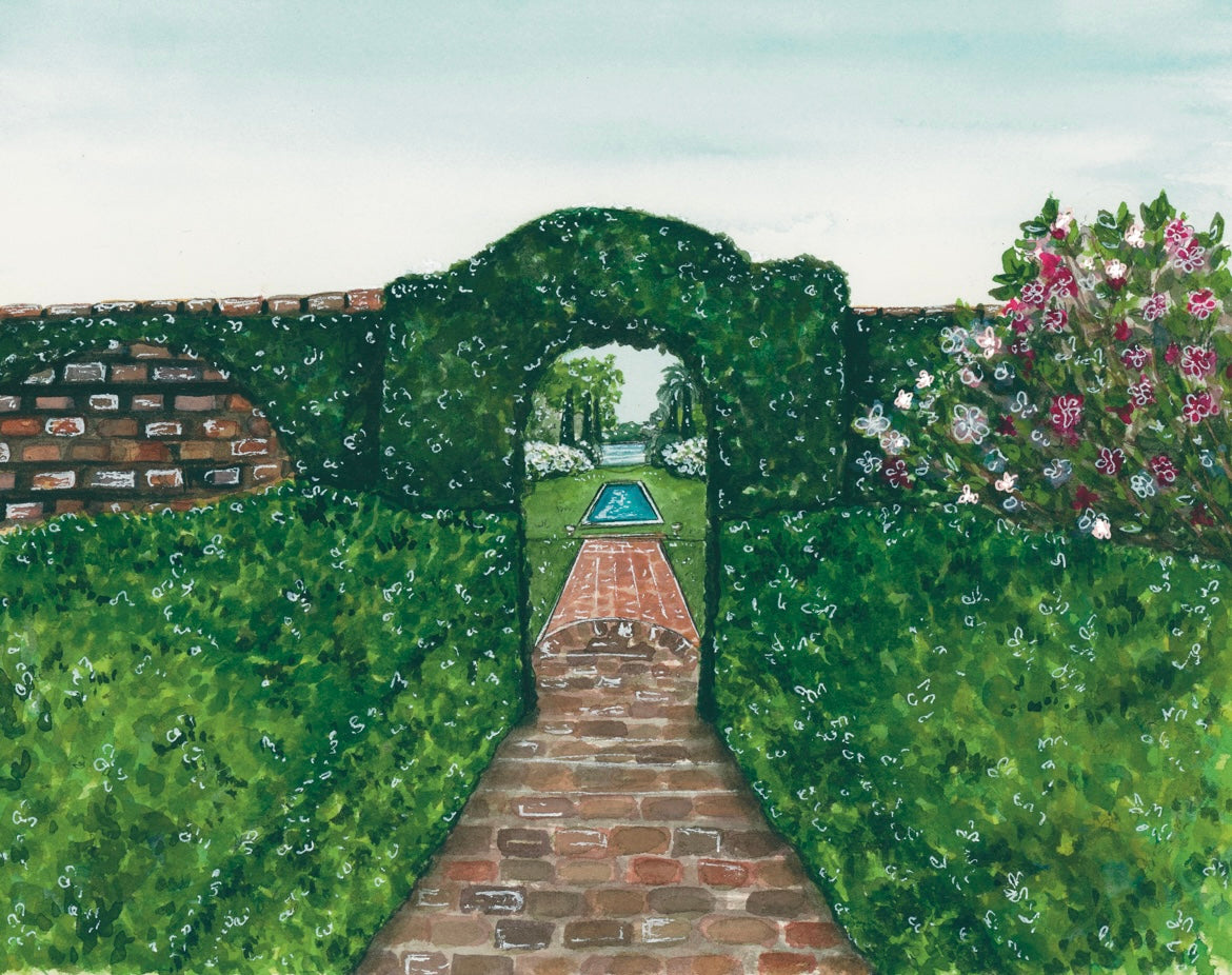 Maclay Gardens Pool Art Print