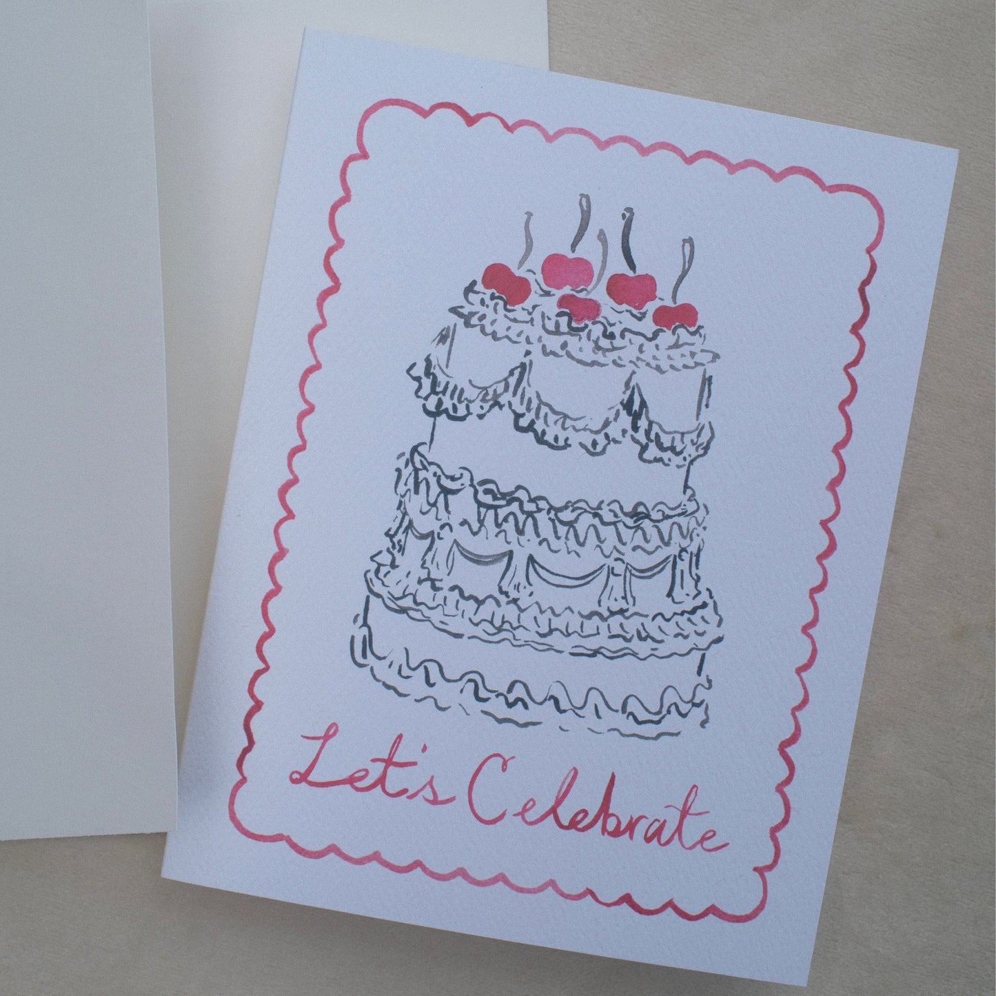 "Let's Celebrate" Cake Greeting Card