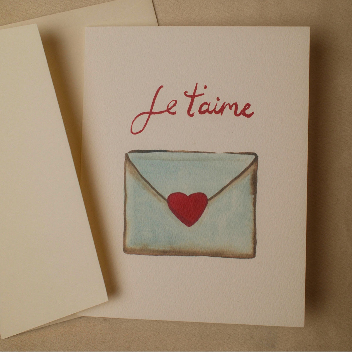"Je t'aime" Greeting Card