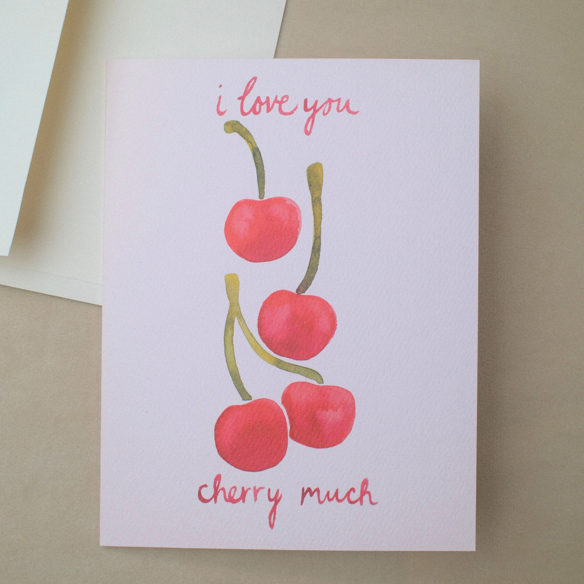 "i love you cherry much" Cherry Icon Greeting Card