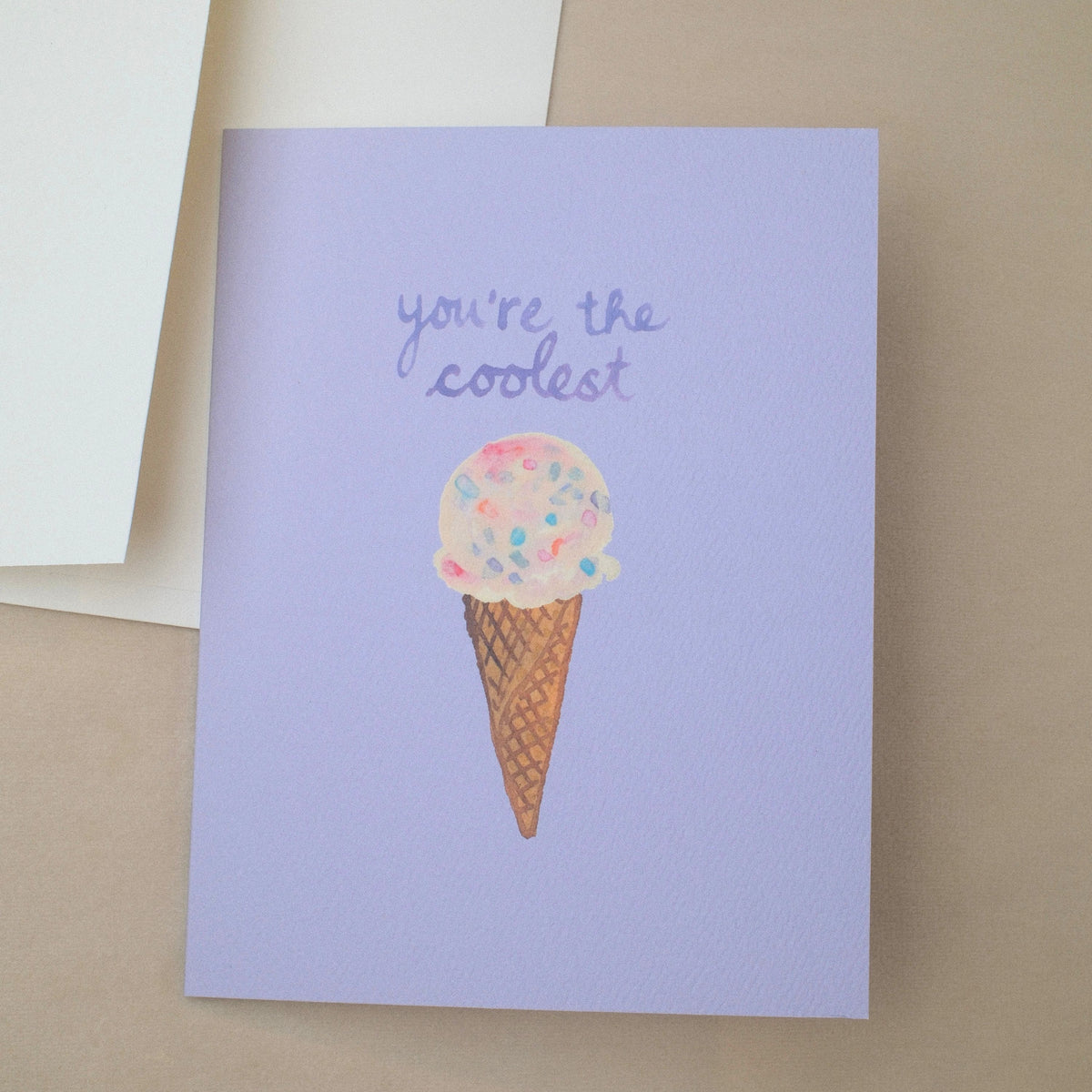 "you're the coolest" Ice Cream Icon Greeting Card