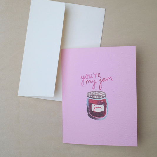 "you're my jam" Jelly Jar Icon Greeting Card