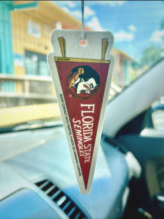 FSU Pennant Car Air Freshener (new car scent)
