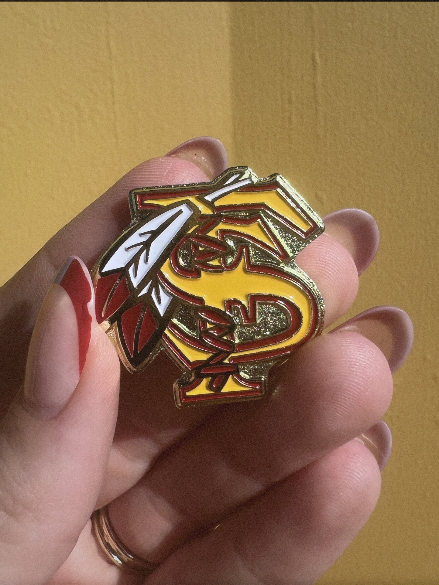 FSU Vintage FS Logo Enamel Pin (1.25")