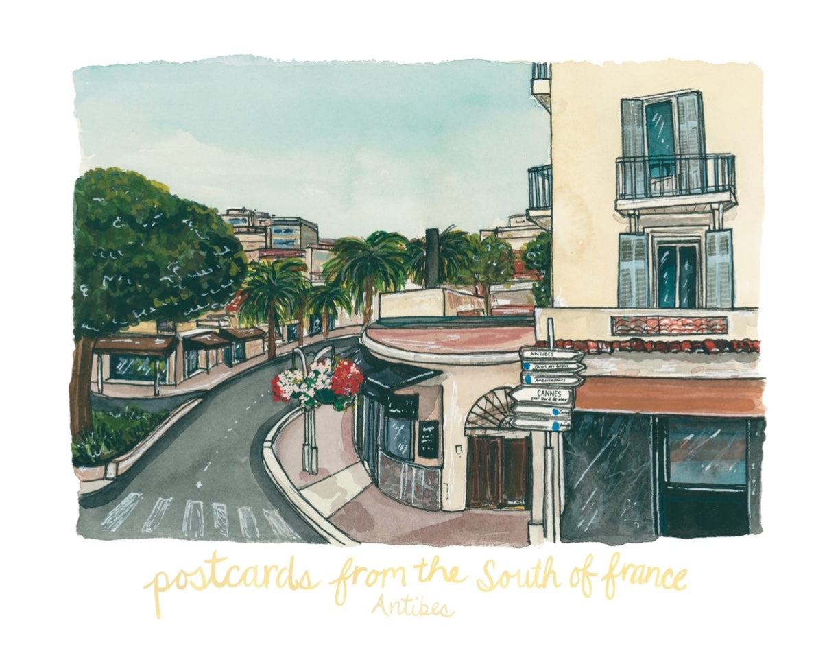 Postcards from the South of France: Antibes City Fine Art Print