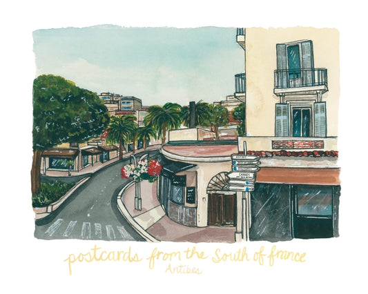 Postcards from the South of France: Antibes City Fine Art Print