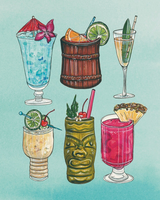 Tropical Cocktails Fine Art Print
