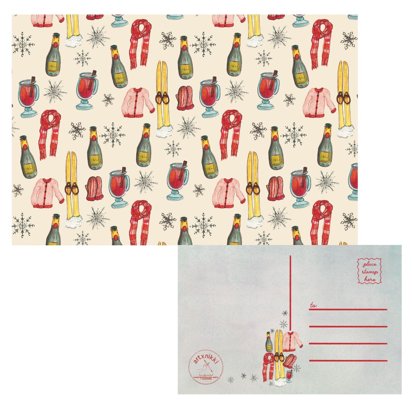 Winter Icons Postcard