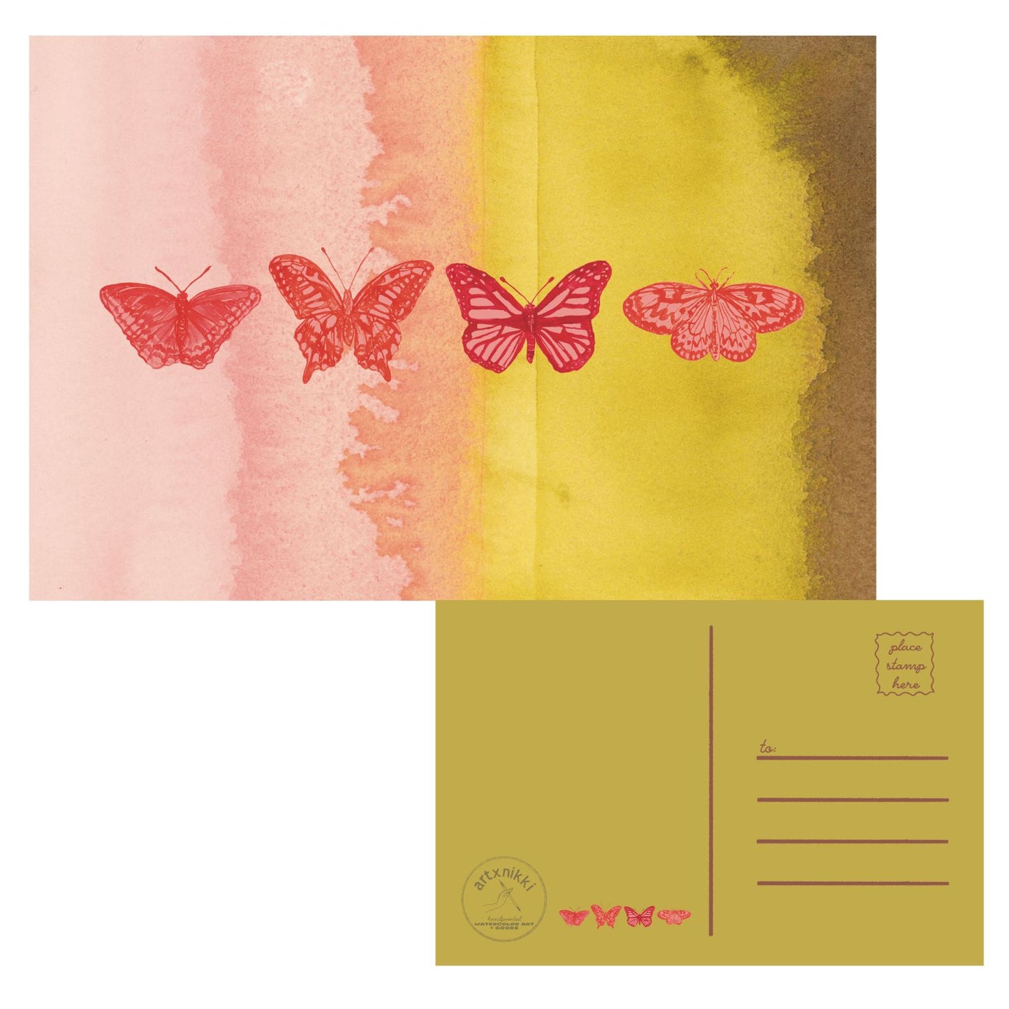 Butterflies Postcard