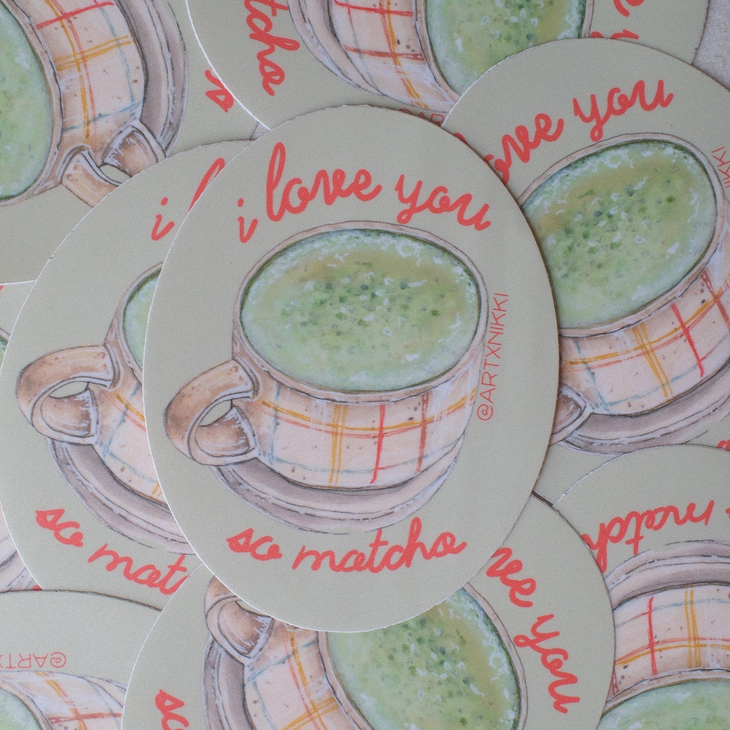 Matcha "I love you so matcha" Sticker