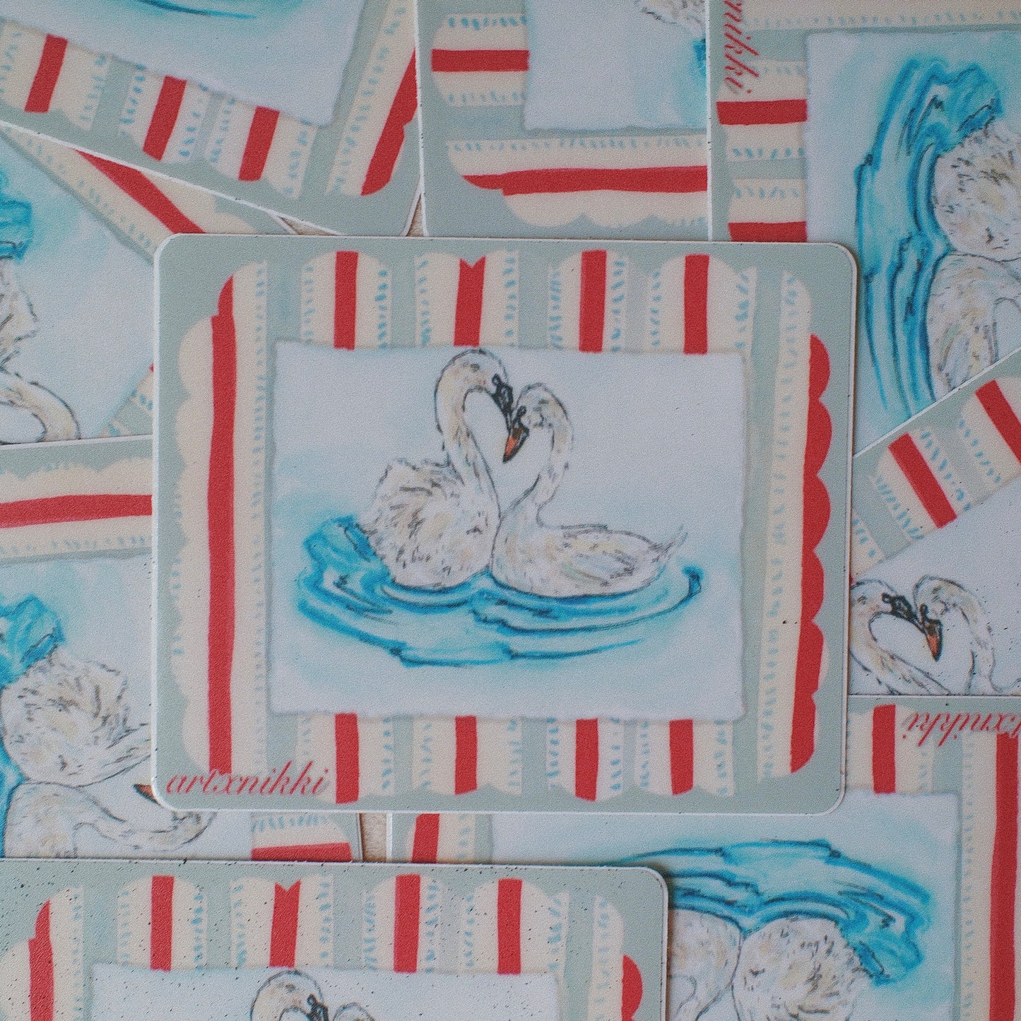 Swan Lovers Sticker