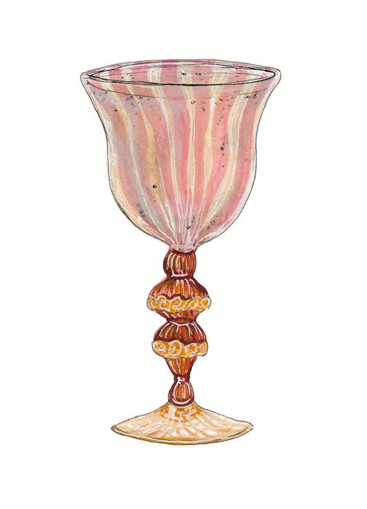 Pink Champagne Art Print