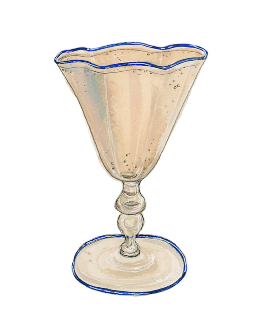 Blue Champagne Art Print