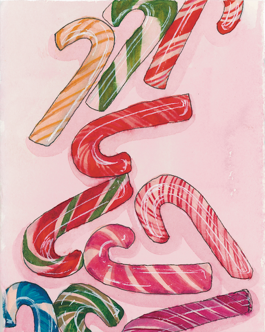 Candy Cane Art Print