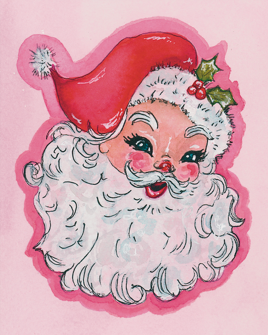 Vintage Santa Art Print