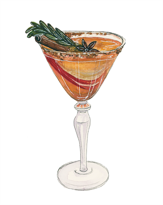 Spiced Winter Cocktail Art Print