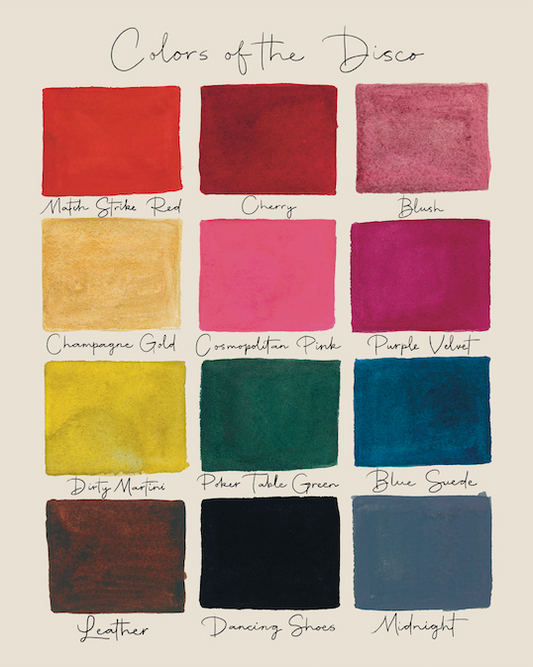 Disco Color Chart Art Print
