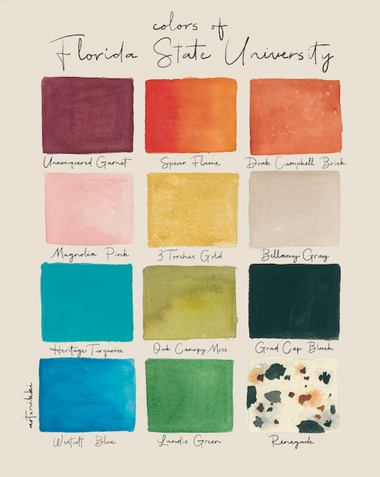 FSU Color Chart Art Print