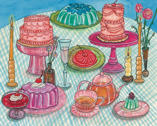 Spring Garden Party Table Setting Art Print