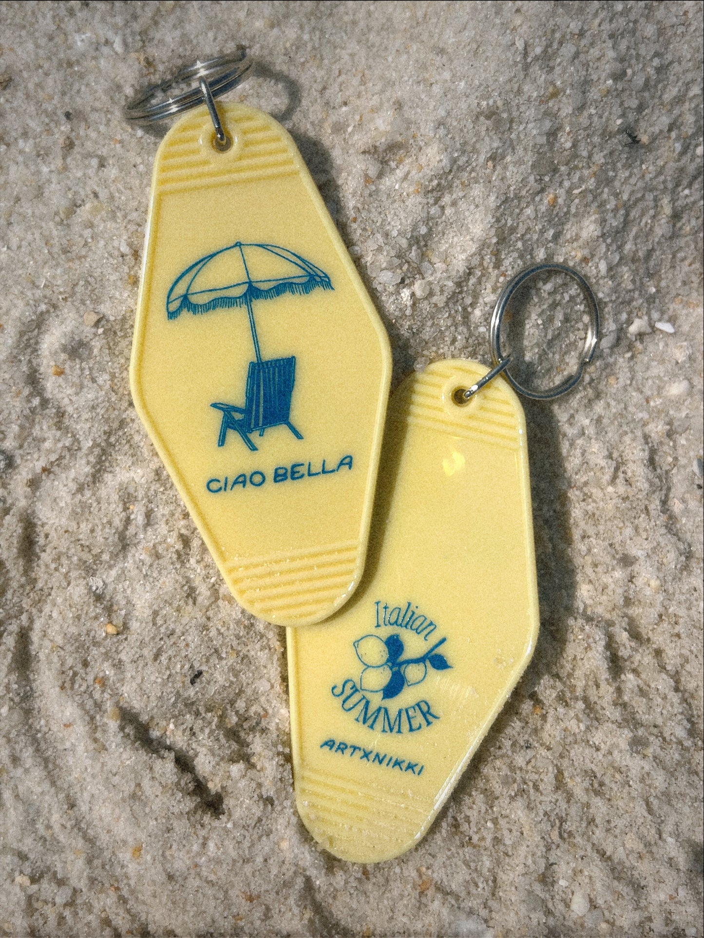 Italian Summer Hotel Keychain