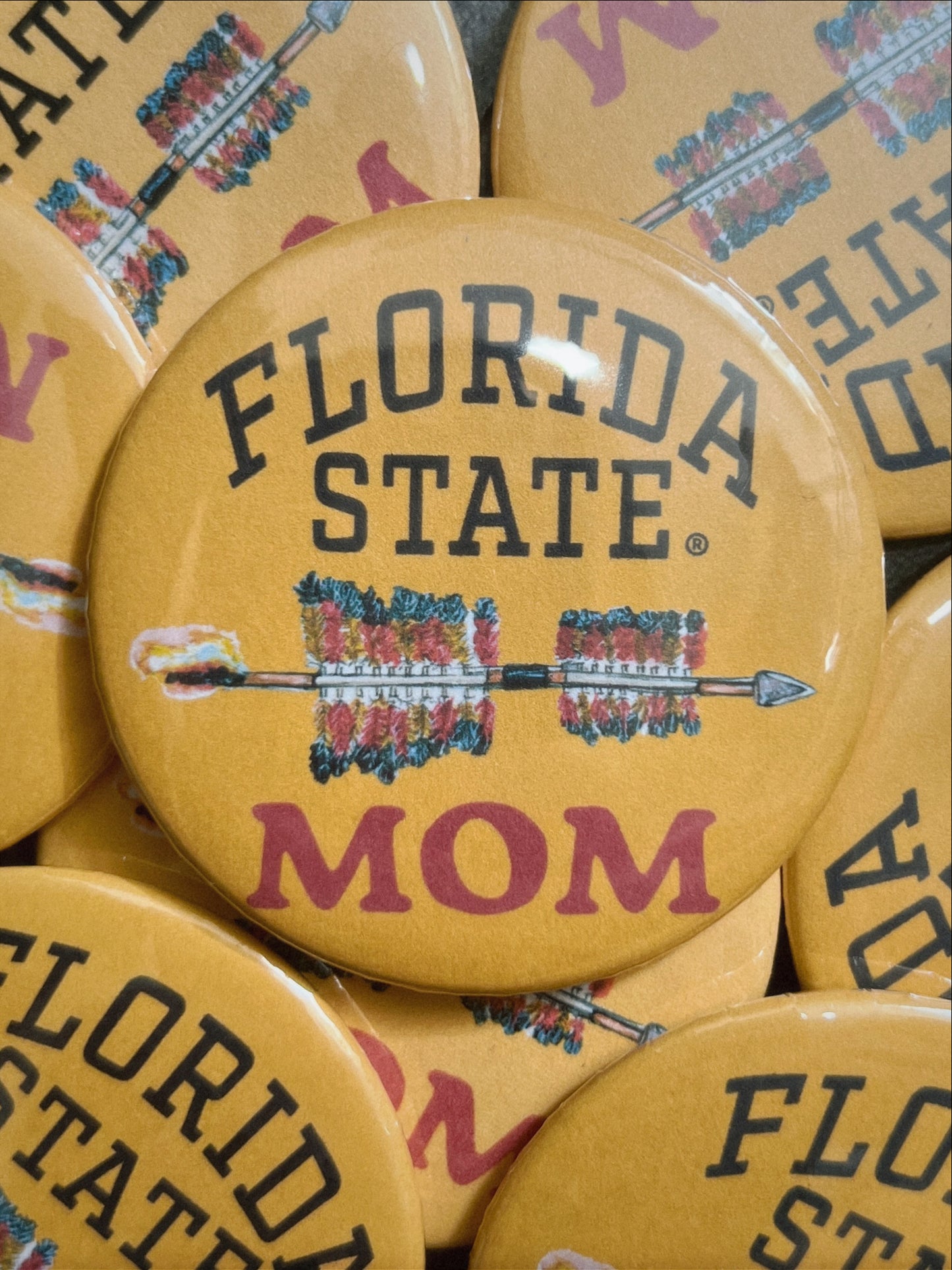 "FLORIDA STATE MOM" button