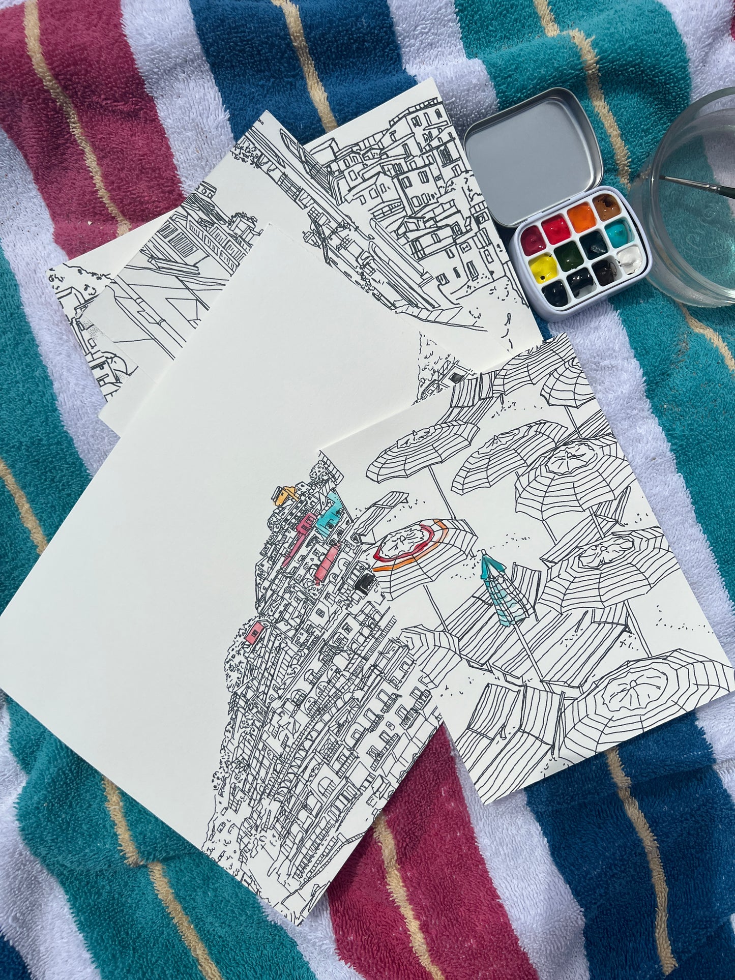 Watercolor Painting Set: Italian Summer