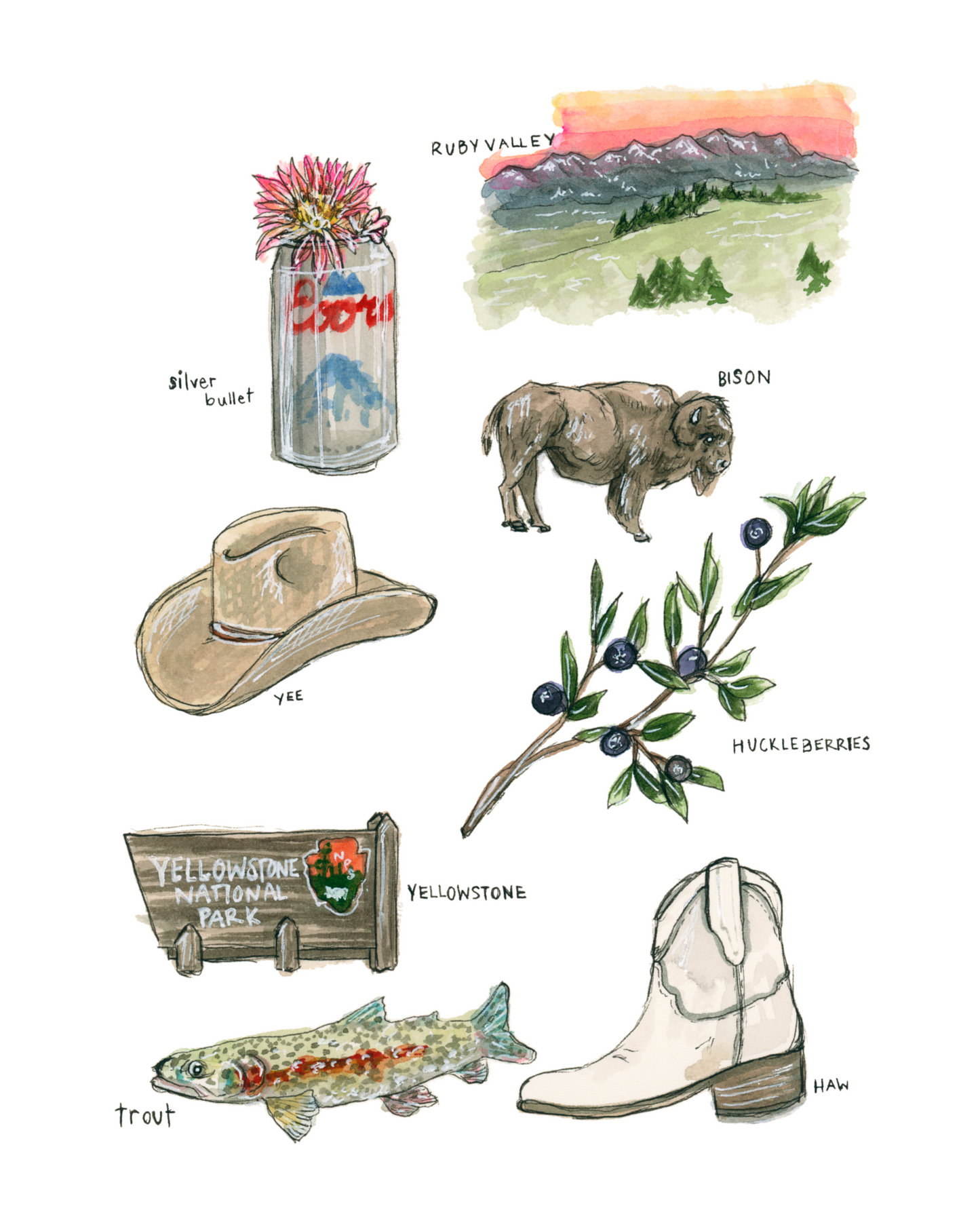 Montana Western Art Print