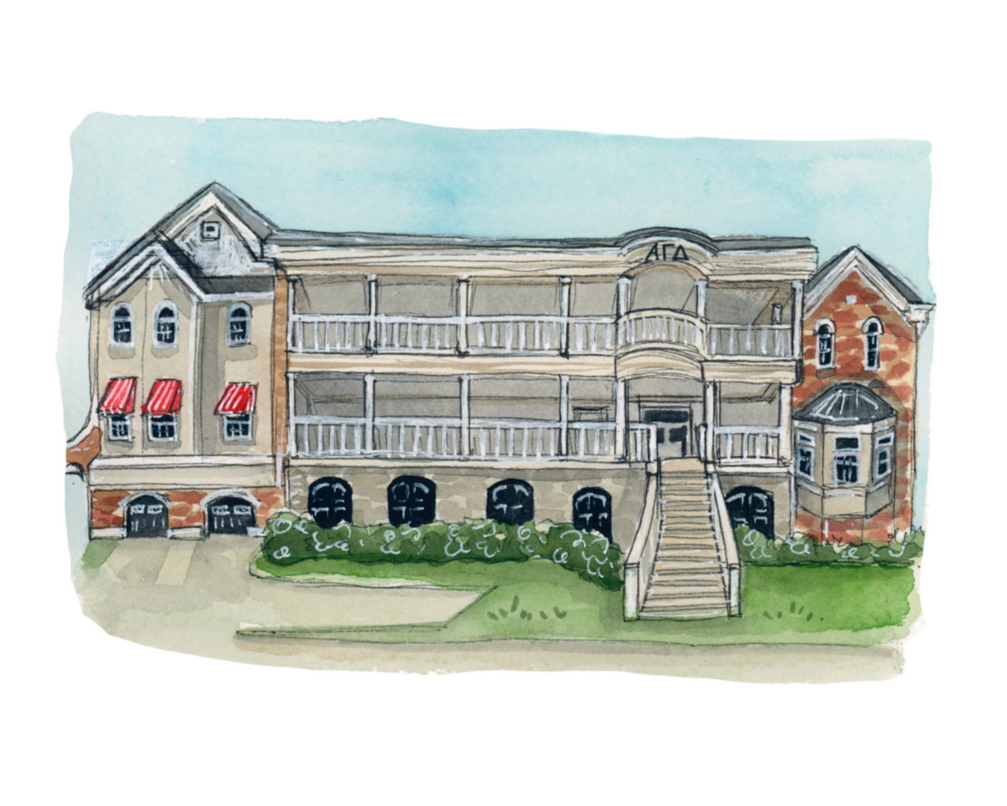 FSU Alpha Gamma Delta (new) Sorority House Print