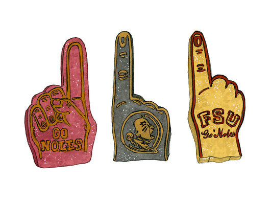 FSU Foam Finger Art Print