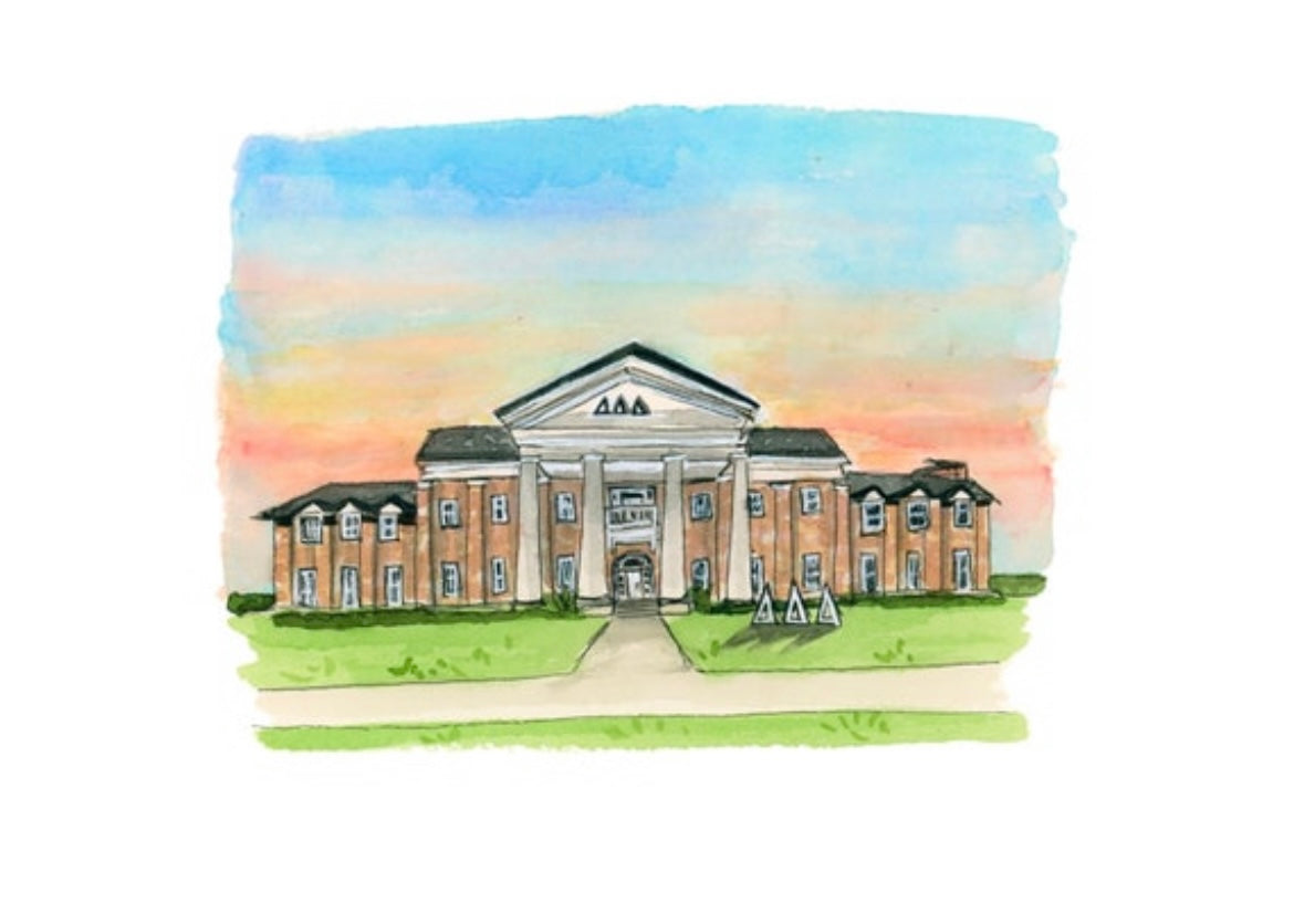 FSU Delta Delta Delta Sorority House Print
