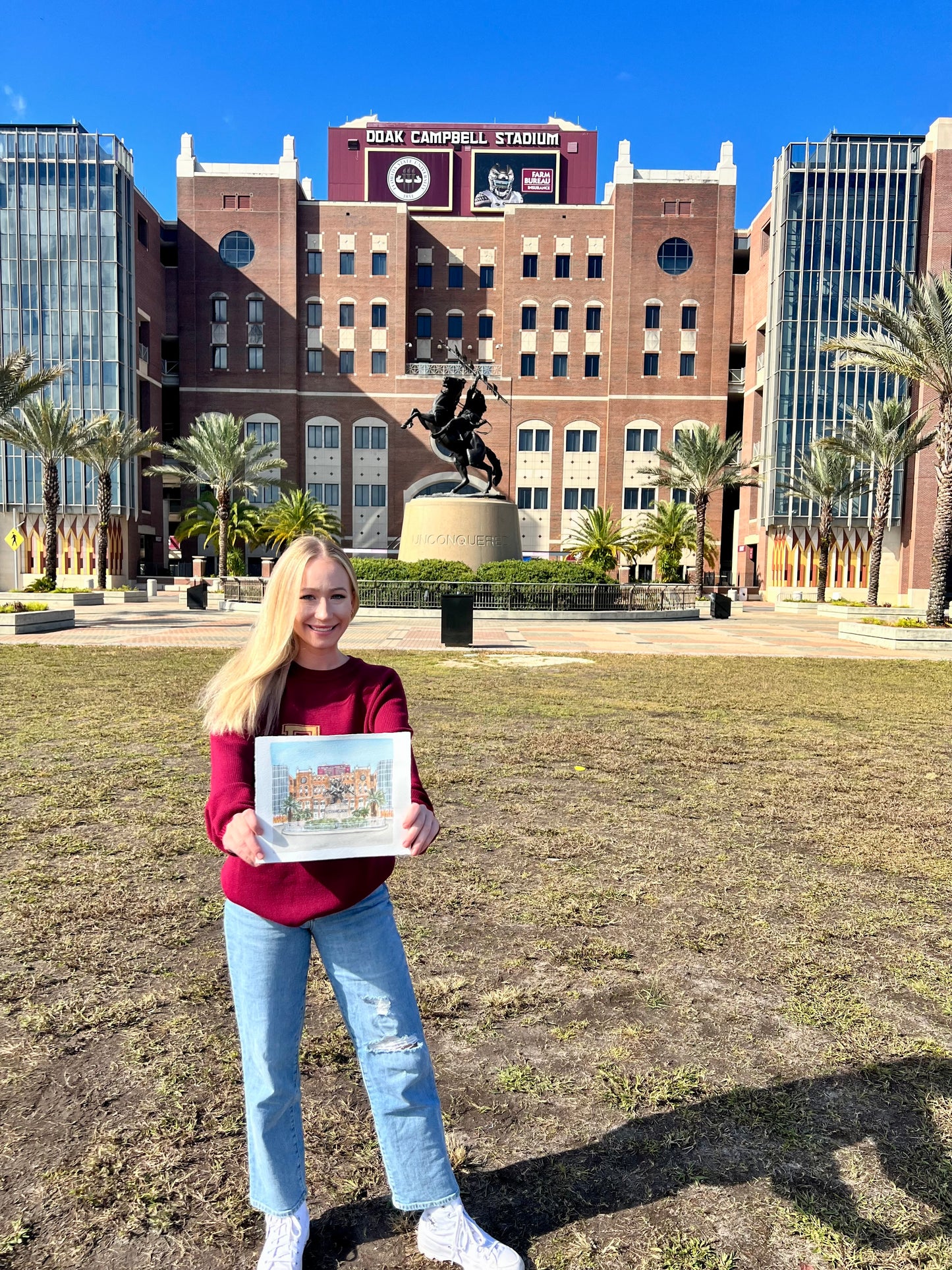 FSU Unconquered Statue Print