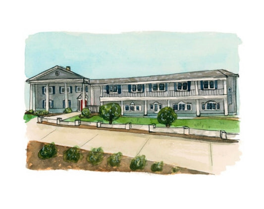 FSU Chi Omega Sorority House Print