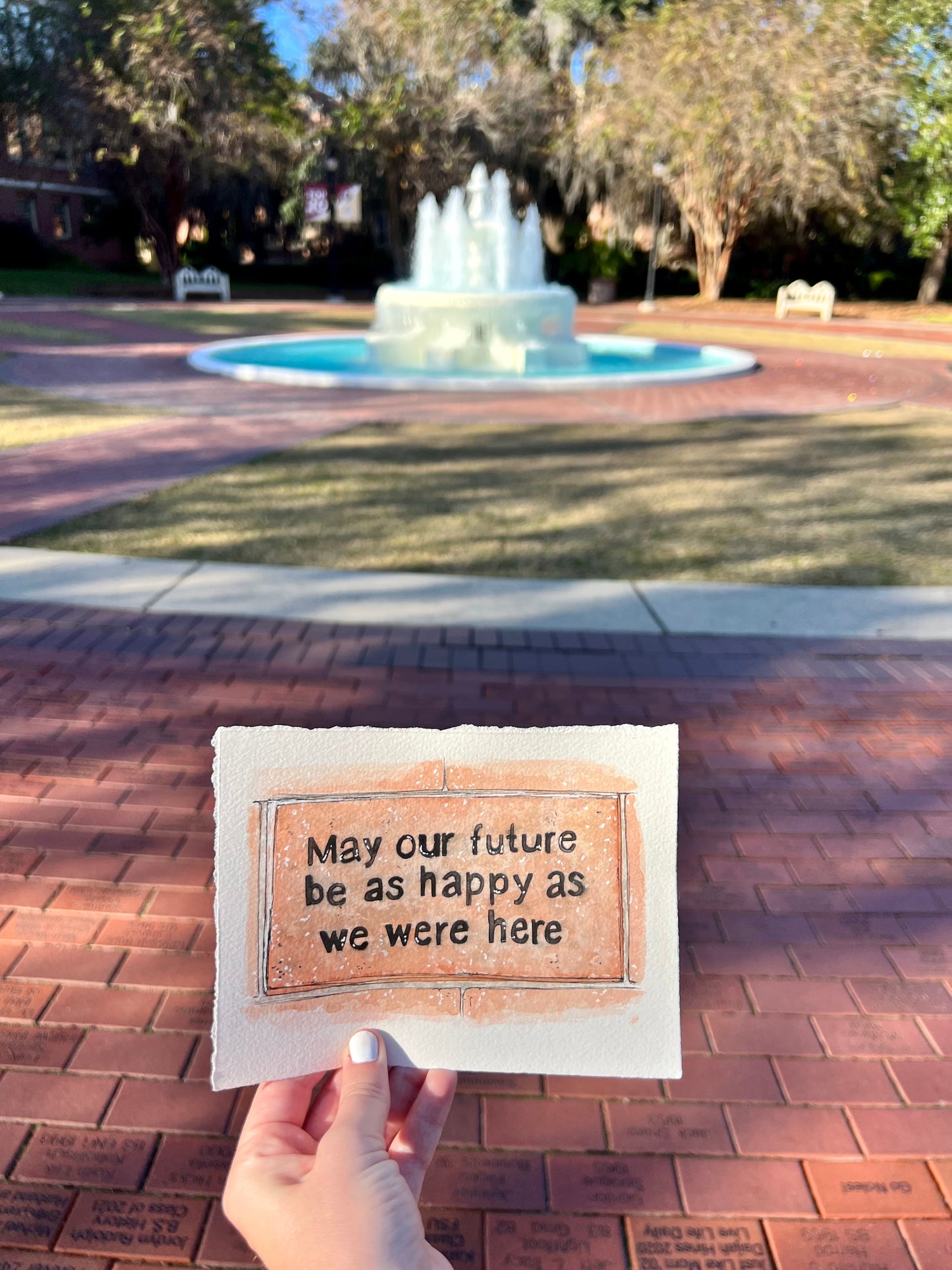 FSU Westcott Fountain Famous Brick Print