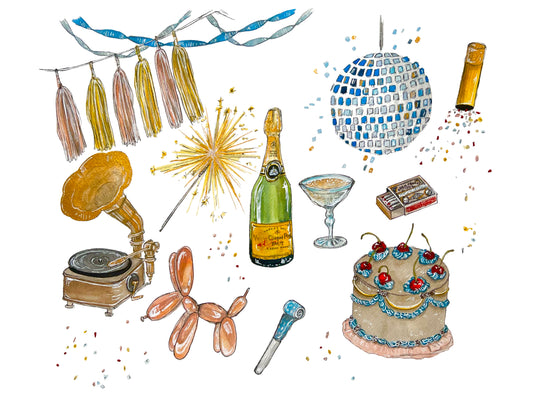 Vintage Party Art Print Art Print
