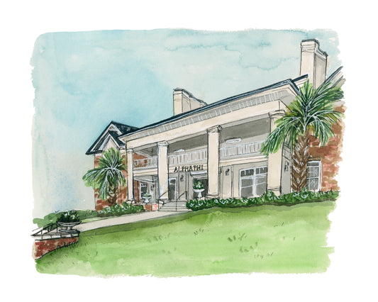 FSU Alpha Phi Sorority House Print