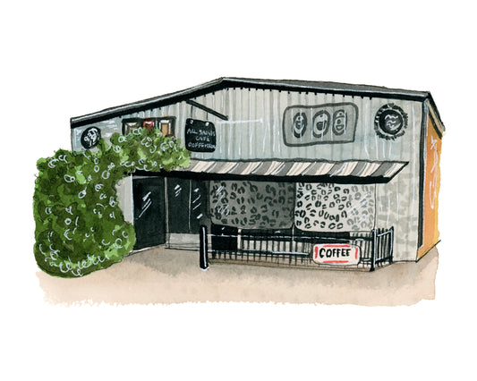 Coffee Shops of Tallahassee: All Saint’s Cafe Print
