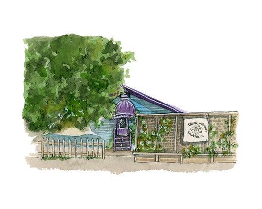 Coffee Shops of Tallahassee: Square Mug Cafe Print