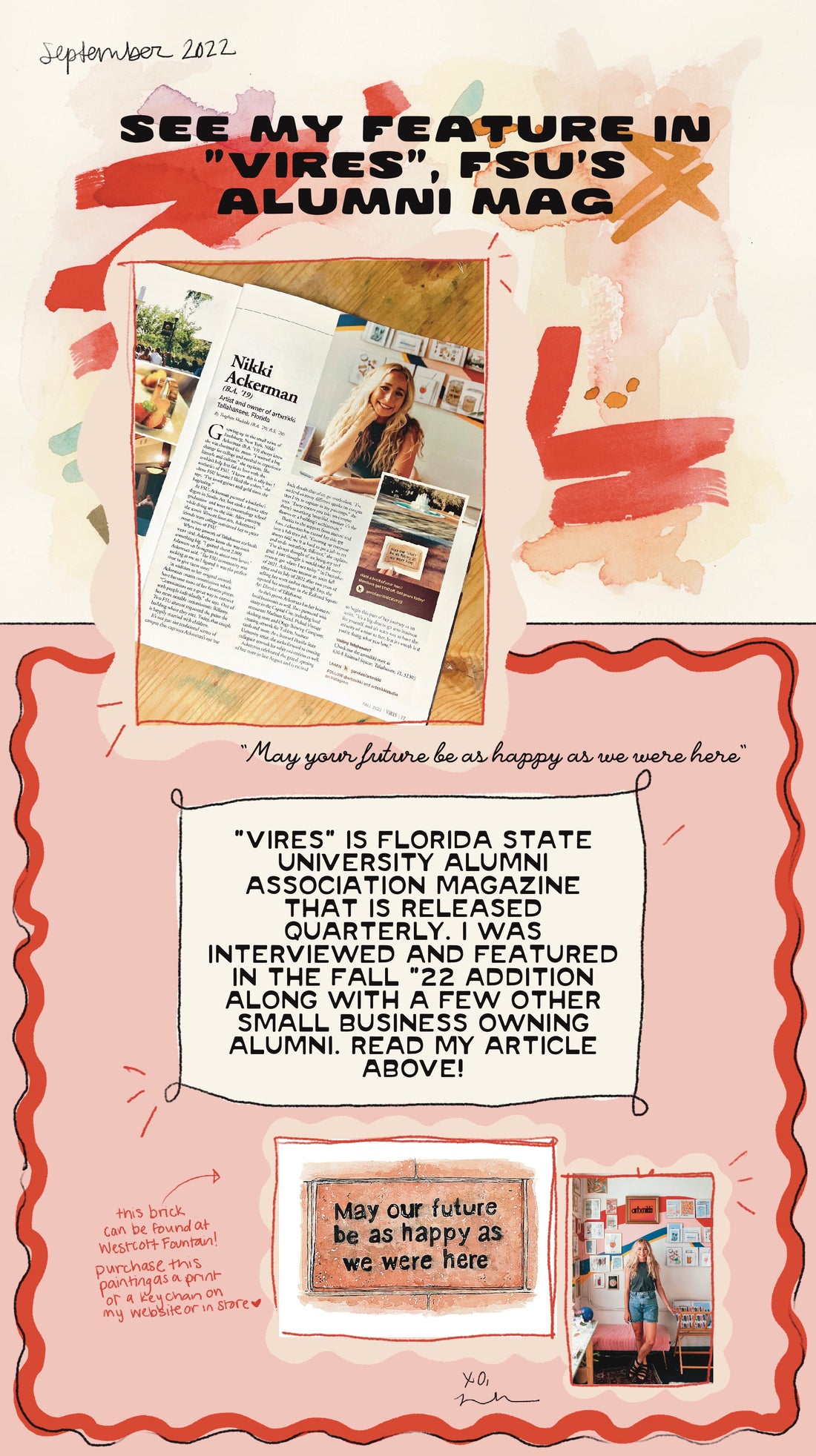 see my recent feature in "Vires", FSU's alumni mag!